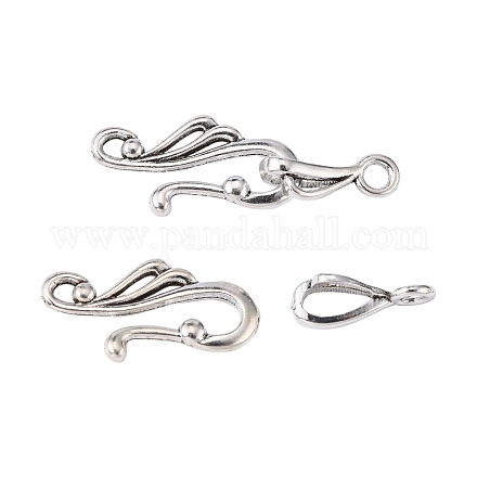 Tibetan Style Alloy Hook and Eye Clasps LF1157Y-NF-1