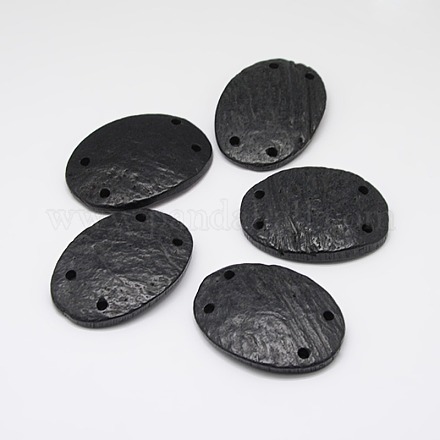 Composants de lien de lustre de noix de coco d'accessoires à bijoux en bois teinté COCO-O004-L01-1