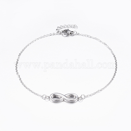 304 Stainless Steel Link Bracelets BJEW-G552-01P-1