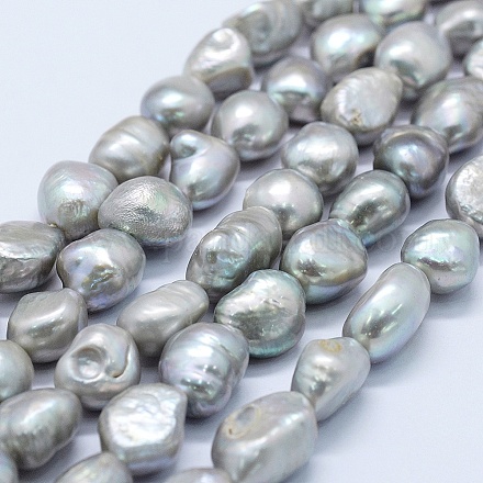 Fili di perle di perle d'acqua dolce coltivate naturali PEAR-K004-05E-01-1