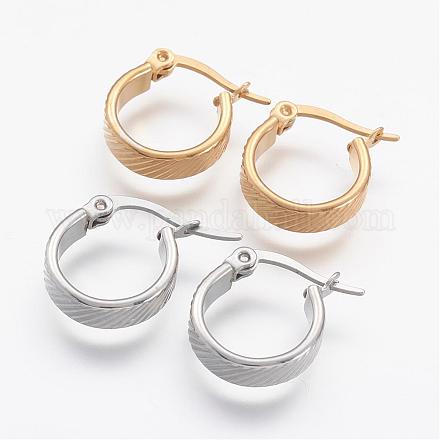 201 Stainless Steel Hoop Earrings BJEW-N0039-01-1
