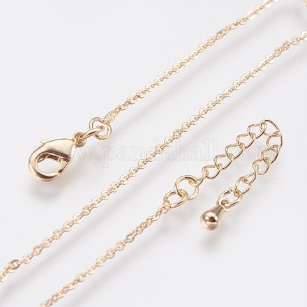 Long-Lasting Plated Brass  Cable Chain Necklaces NJEW-K112-06G-NF-1