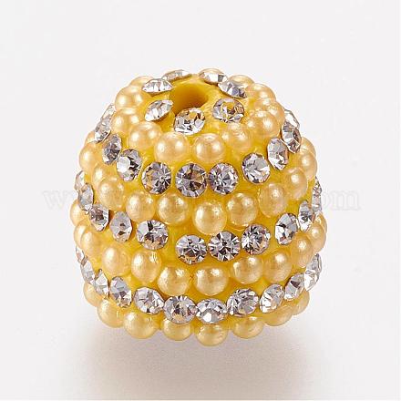 Perles d'imitation perles en plastique ABS KK-F693-02F-1