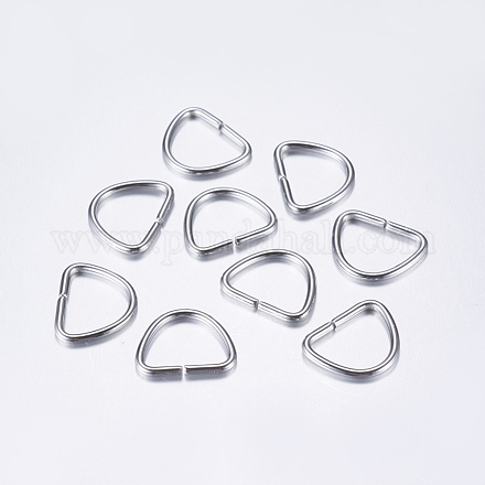 304 Stainless Steel Keychain Clasp Findings STAS-L198-02P-1