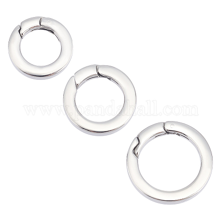 Unicraftale 3pcs 3 estilos 304 anillos de puerta de resorte de acero inoxidable STAS-UN0040-92-1