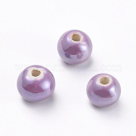 Perles en porcelaine manuelles PORC-D001-12mm-17-1