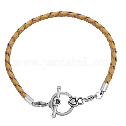 Braided Leather Cord Bracelet Makings MAK-M021-12-A-1