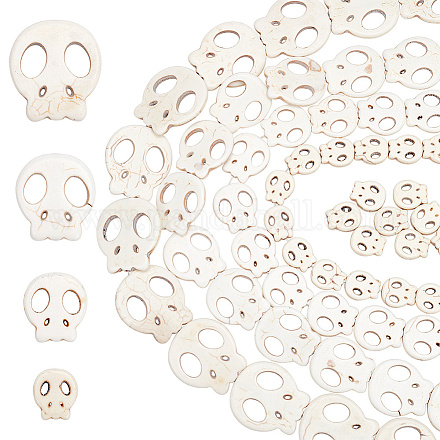 Arricraft 4 brins de perles de crâne synthétiques G-AR0005-41A-1