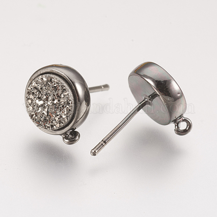 Accessoires de clous d'oreilles en laiton KK-P145-L09-B-1