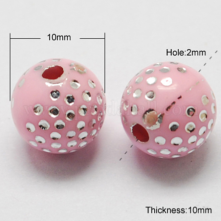 Perles acryliques plaquées PACR-S189-10mm-12-1