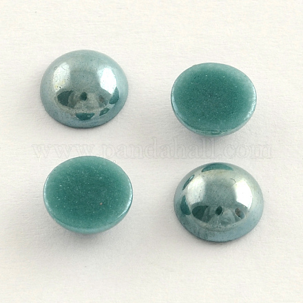 Pearlized Plated Opaque Glass Cabochons PORC-S801-4mm-22-1