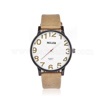Relojes de pulsera de cuero PU WACH-P003-01-1