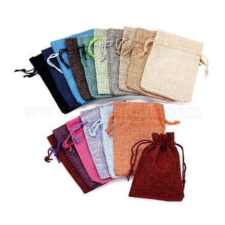 Bolsas con cordón de imitación de poliéster bolsas de embalaje ABAG-R005-9x12-M-1