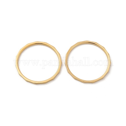 イオンプレーティング（ip）304ステンレスフィンガー指輪  ゴールドカラー  usサイズ9（18.9mm） RJEW-I101-02D-G-1