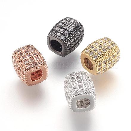 Perles de zircone cubique micro pave en Laiton ZIRC-F062-14-1