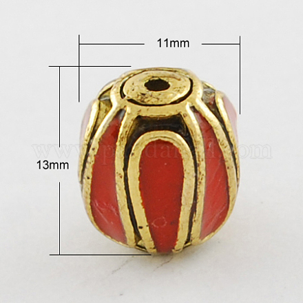 2PCS DIY Findings Oval Handmade Indonesia Beads X-IPDL-R006-11AG-1