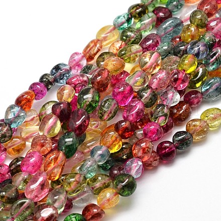 Dyed Natural Crackle Quartz Nuggets Beads Strands G-J335-15E-1