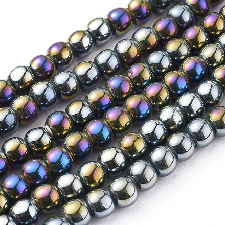 Chapelets de perles en porcelaine manuelle PORC-I010-02A-6mm-1