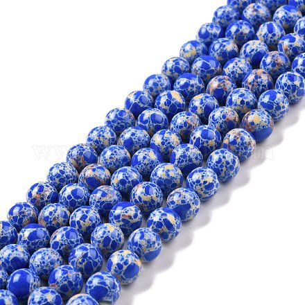 Fili di perle di diaspro imperiale sintetico G-E568-01B-03-1