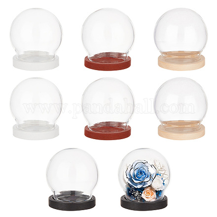 NBEADS 8 Pcs Mini Glass Dome AJEW-NB0003-77-1