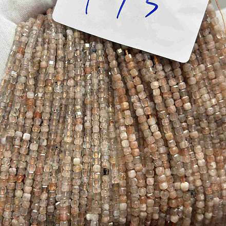 Натуральный Sunstone бисер пряди G-RM241221-K13-1