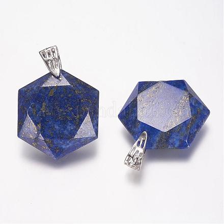 Pendenti in pietra naturale lapis lazuli G-E338-09C-1