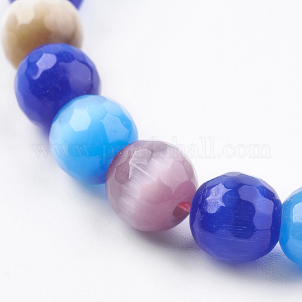 Chapelets de perles d'œil de chat CE-F021-10mm-A04-1