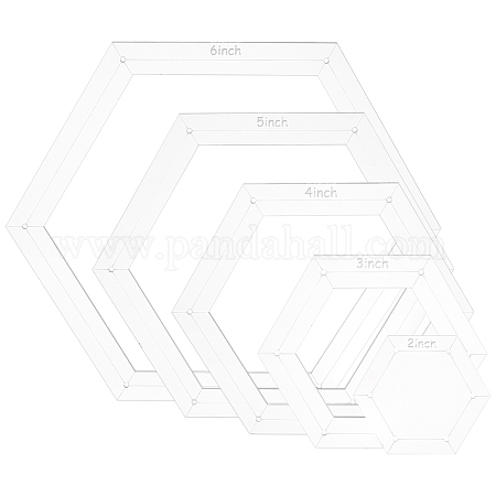 Wholesale 2/3/4/5/6 Inch Hexagon Quilting Template 