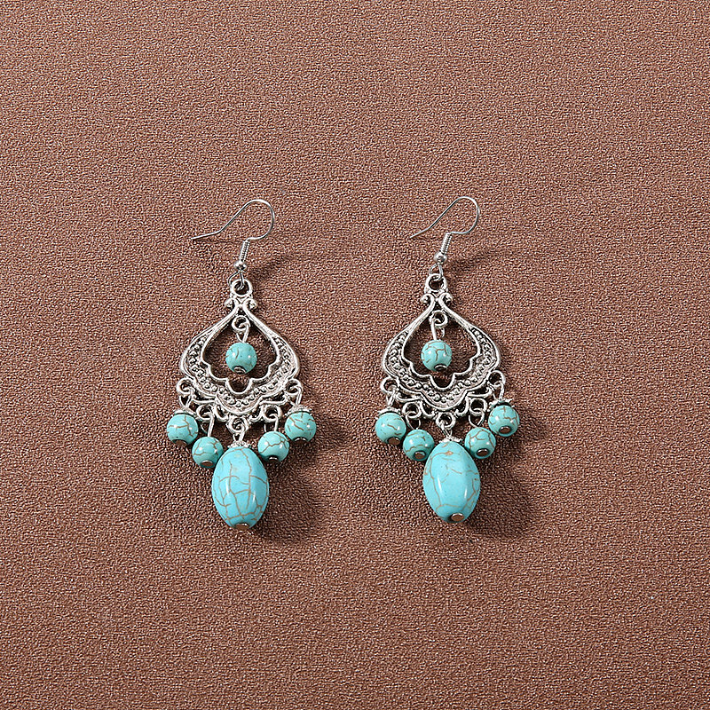 Wholesale Bohemian tassel turquoise earrings - Pandahall.com