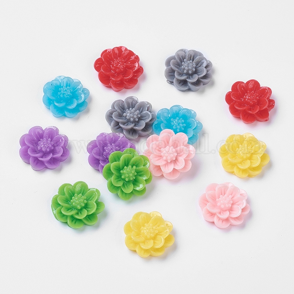 Wholesale Mixed Resin Flower Cabochons