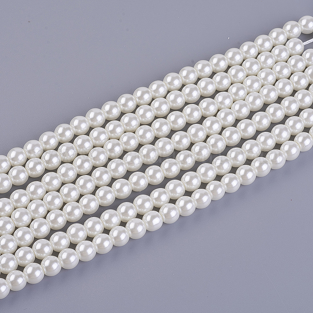 Wholesale EcoFriendly Dyed Glass Pearl Bead Strands