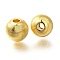 Brass Spacer Beads, Round, Golden, 10mm, Hole: 2.5mm