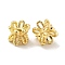 Brass Bead Caps, Double Sided, Long-Lasting Plated, Lead Free & Cadmium Free, Real 14K Gold Plated, 6x5.5mm, Hole: 1.2mm