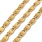 304 Stainless Steel Lumachina Chains, Unwelded, with Spool, Golden, 8.5x3.8x1mm, 10m/roll