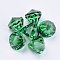 Transparent Acrylic Pendants, Faceted, Diamond, Dark Green, 26x24mm, Hole: 2.5mm, about 80pcs/500g