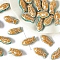 Handmade Porcelain Beads, Hand Painted Ceramic Beads, Animals, Yellow, Fish, 18x13mm