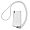 1 Set Plastic Imitation Pearl Beaded Universal Adjustable Cell Phone Strap Crossbody Neck Strap Phone Charms, with PVC Plastic Phone Tether Tab for Phones Full Coverage Case, White, 76x0.8cm