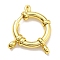 Ion Plating(IP) Stainless Steel Spring Ring Clasps, Real 18K Gold Plated, 21.5x18.5x18x4.5mm, Hole: 0.5mm & 3mm