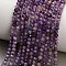 Natural Charoite Beads Strands, Faceted, Round, 3mm, hole: 0.7~0.8mm, about 134~135pcs/strand, 14.96~15.20''(38~38.6cm).