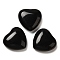 Natural Obsidian Cabochons, Heart, 15x15x6mm