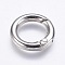 Zinc Alloy Spring Gate Rings, O Rings, Platinum, 20x3.5mm, Inner Diameter: 13mm
