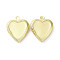 Rack Plating Brass Locket Pendants, Long-Lasting Plated, Heart, Real 18K Gold Plated, 21x17x4mm, Hole: 1.5mm