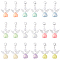50Pcs Alloy & Acrylic Pendant Decorations, with Alloy Lobster Claw Clasps, Angel, Silver, Mixed Color, 35mm, 50pcs/set