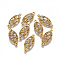 Tibetan Style Links connectors, Oval, Antique Golden, Lead Free and Cadmium Free and Nickel Free, 27x11.5x1.5mm, Hole: 1.5mm