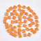 2-Hole Opaque Glass Seed Beads, AB Colours, Rectangle, Dark Orange, 5x4.5~5.5x2~2.5mm, Hole: 0.5~0.8mm