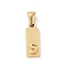 304 Stainless Steel Pendants, Golden, Rectangle with Letter Charm, Letter S, 17.5x6.5x3mm, Hole: 3x6mm