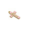 Stainless Steel Pendants, with Enamel and Rhinestone, Golden, Cross Charm, Pink, 29x18mm