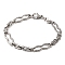 Tarnish Resistant 201 Stainless Steel Link Chain Bracelets, with 304 Stainless Steel Clasps, Stainless Steel Color, 8-1/2 inch(21.7cm)