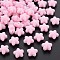 Opaque Acrylic Beads, Star, Pink, 10x10.5x6mm, Hole: 1.6mm, about 1690pcs/500g