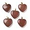 Synthetic Goldstone Pendants, with Brass Findings, Heart, 22~23x20x5mm, Hole: 6.5x3.5mm